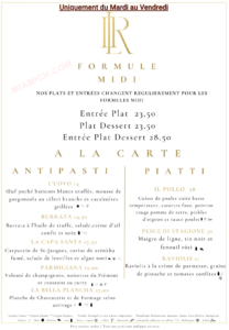 Il Rosso Paris menu carte restaurant halal miamich paris