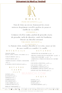 Il Rosso Paris menu carte restaurant halal miamich paris