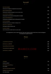 Le Morello carte menu restaurant halal miamich paris