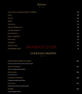 Le Morello carte menu restaurant halal miamich paris
