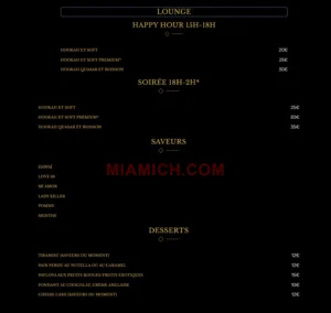 Le Morello carte menu restaurant halal miamich paris