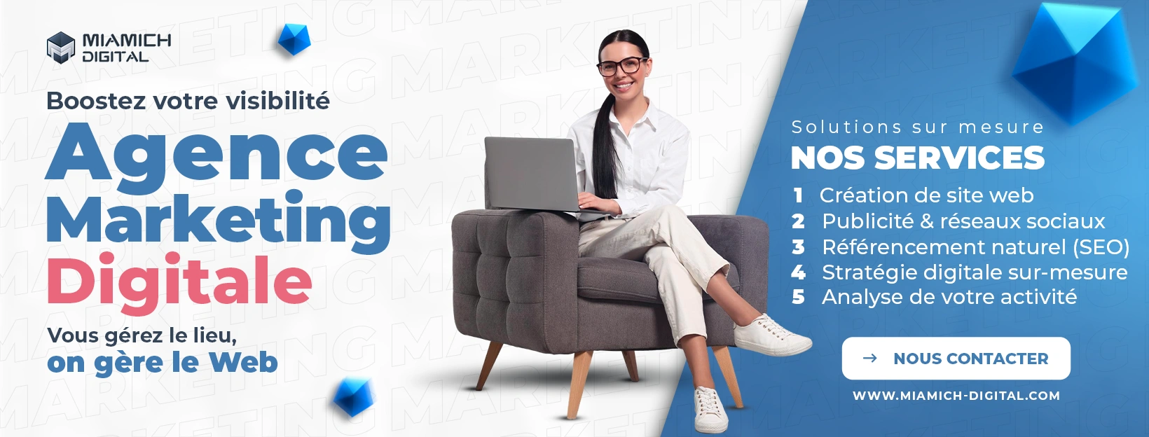 agence digitale, création de site web, référencement SEO, publicité en ligne, community management